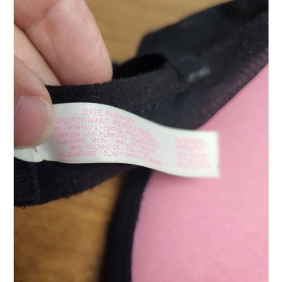 PINK SET OF 2 32DD bras. 1- Wear Everywhere underwire Bra; black and gry space d - Picture 15 of 15